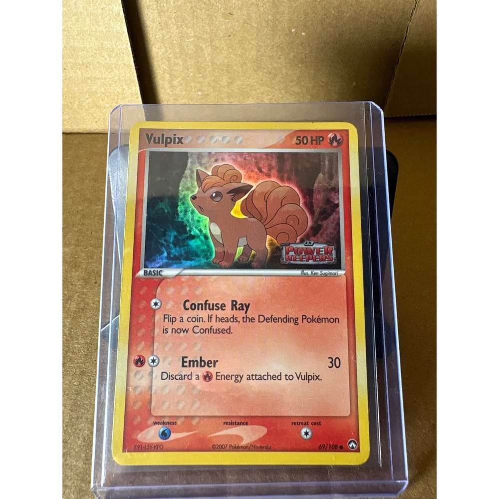 Pokemon Vulpix 69/108 Reverse Holo EX Power Keepers 2007 Nintendo TCG Card